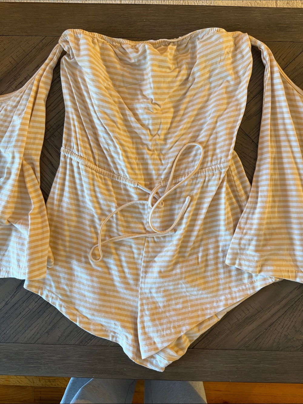Sabo Skirt Striped Off-Shoulder Romper
